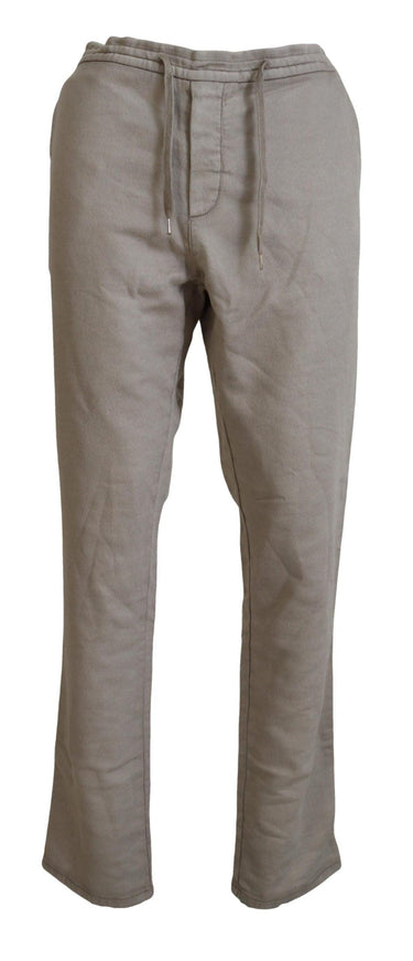 Ermanno Scervino Light Gray Straight Cotton Pants - Ellie Belle