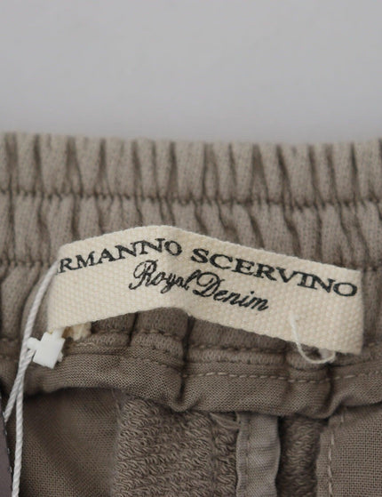 Ermanno Scervino Light Gray Straight Cotton Pants - Ellie Belle
