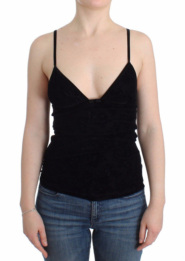 Ermanno Scervino Lingerie Black Bustier Top Camisole Cami Lace