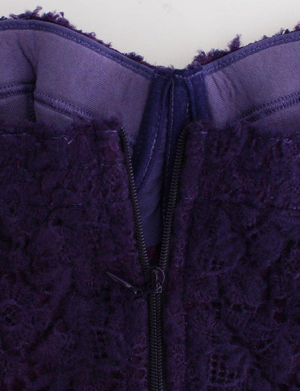 Ermanno Scervino Lingerie Purple Corset Bustier Top Floral Lace - Ellie Belle