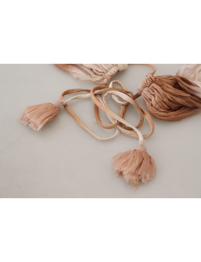 Ermanno Scervino Multicolor Silk Wrap Shawl Foulard Scarf - Ellie Belle