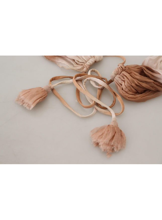 Ermanno Scervino Multicolor Silk Wrap Shawl Foulard Scarf - Ellie Belle