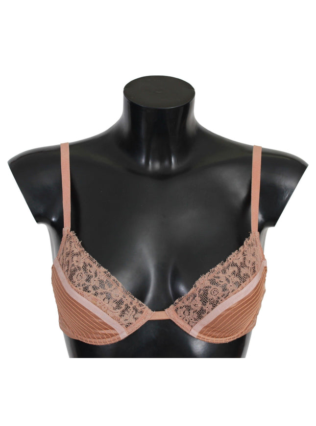 Ermanno Scervino Nude Lace Push Up Silk Underwear - Ellie Belle