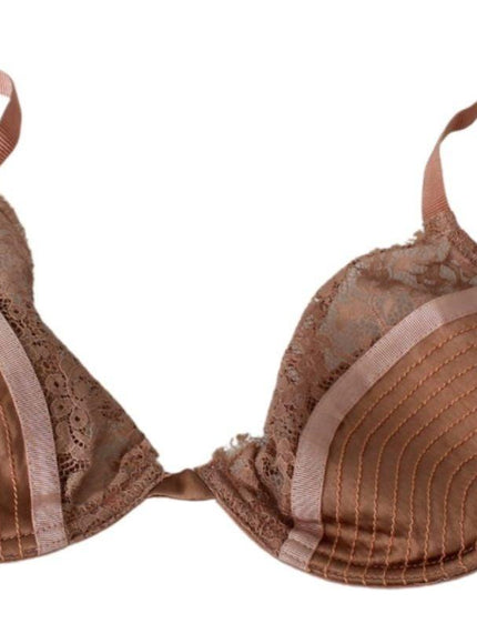 Ermanno Scervino Nude Lace Push Up Silk Underwear - Ellie Belle