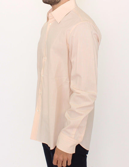 Ermanno Scervino Orange Cotton Striped Casual Shirt Top - Ellie Belle