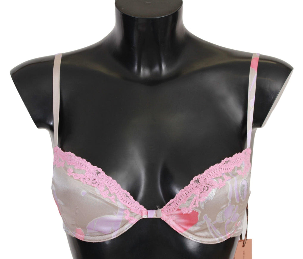 Ermanno Scervino Pink Lace Silk Stretch Push Up Underwear