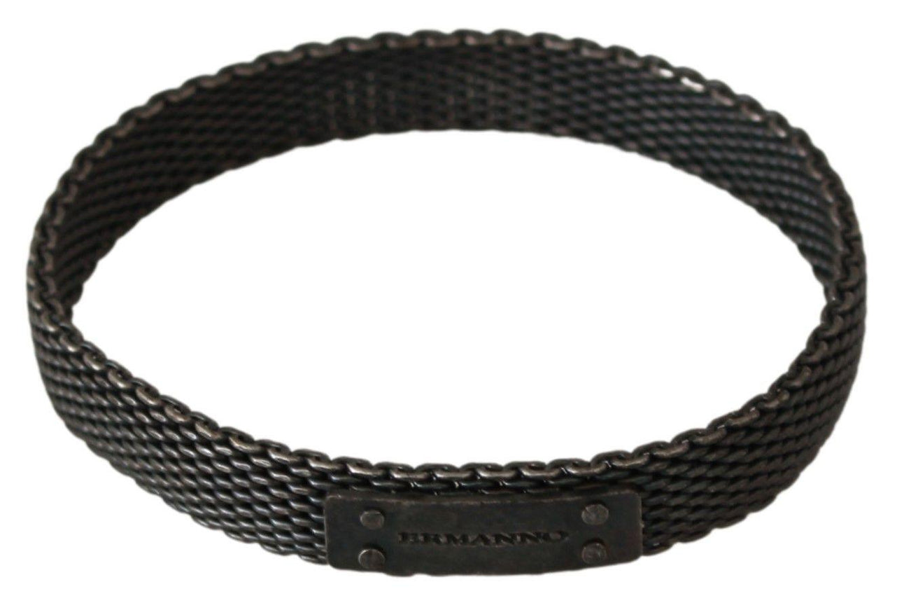 Ermanno Scervino Silver Branded Metal Steel Unisex Bracelet - Ellie Belle