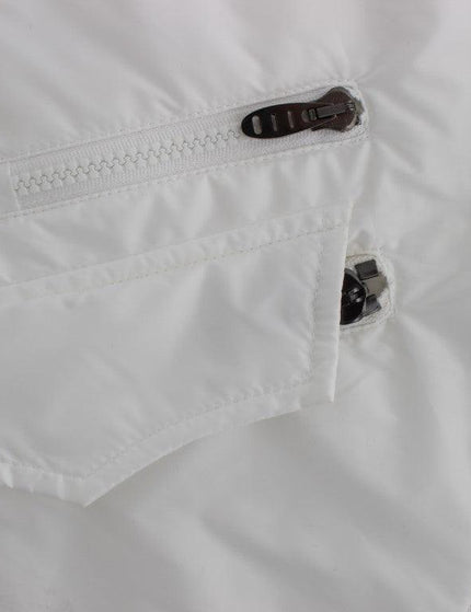 Ermanno Scervino White Nylon Padded Slim Fit Cargo Pants