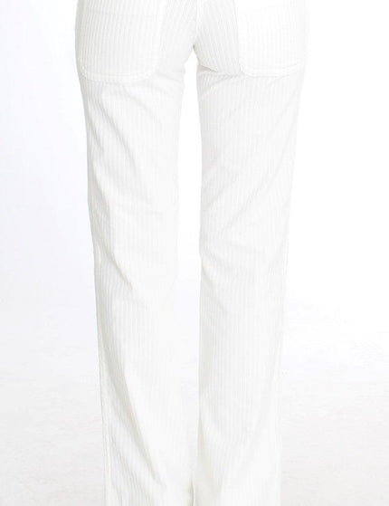 Ermanno Scervino White Striped Straight Fit Pants