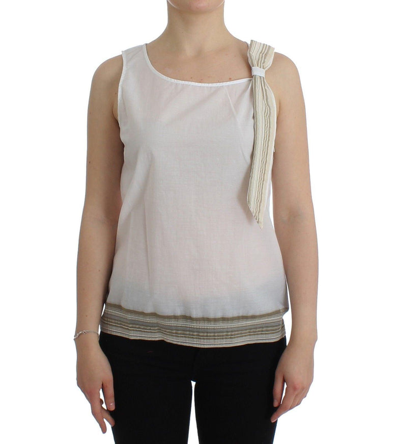 Ermanno Scervino White Top Blouse Tank Shirt Sleeveless