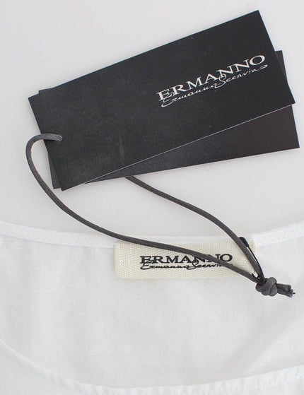 Ermanno Scervino White Top Blouse Tank Shirt Sleeveless - Ellie Belle