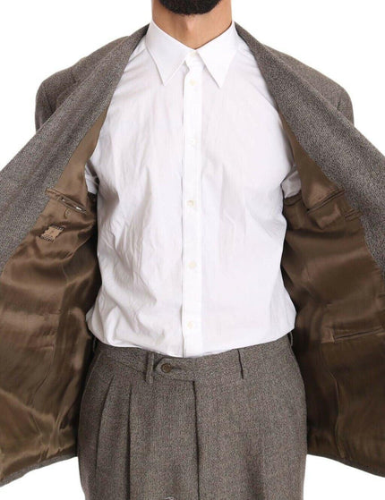 Fendi Brown Wool Regular Single Breasted Suit - Ellie Belle