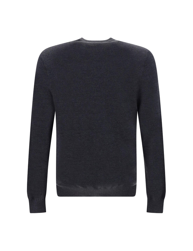 Fendi Grey Wool Logo Details Sweater - Ellie Belle