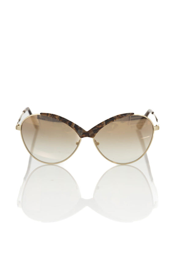 Frankie Morello Beige Metallic Fibre Sunglasses - Ellie Belle