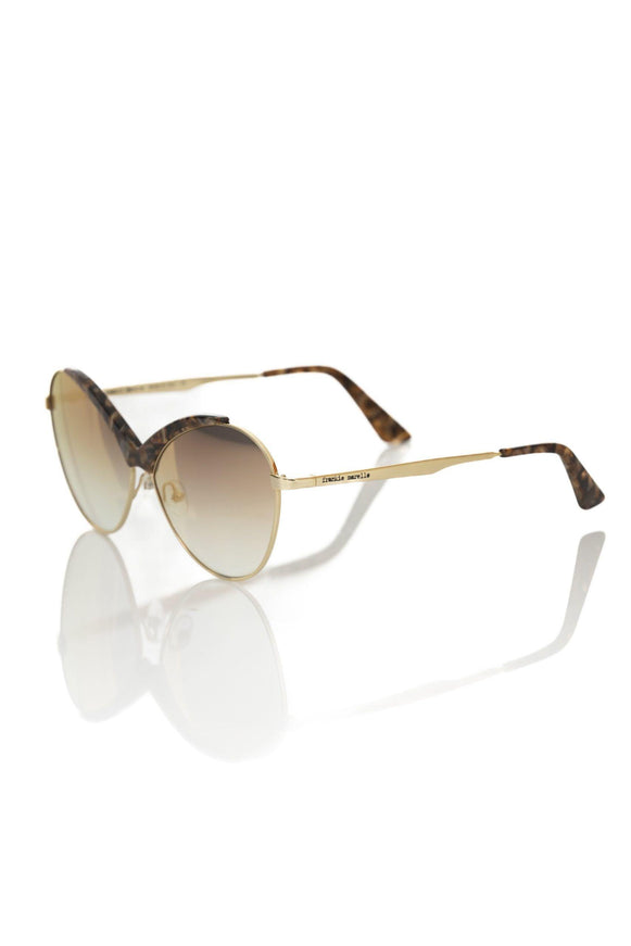 Frankie Morello Beige Metallic Fibre Sunglasses - Ellie Belle