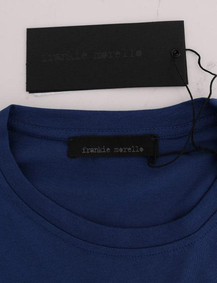 Frankie Morello Blue Cotton Maison T-Shirt - Ellie Belle