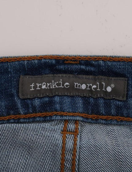 Frankie Morello Blue Wash Torn Dundee Slim Fit Jeans - Ellie Belle