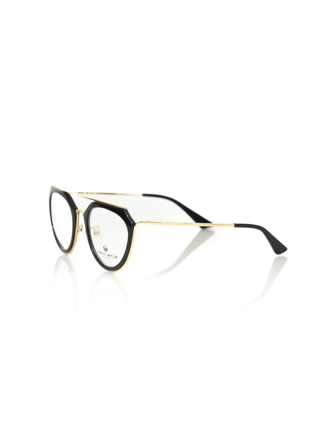 Frankie Morello Chic Aviator Eyeglasses with Black and Gold Accents - Ellie Belle