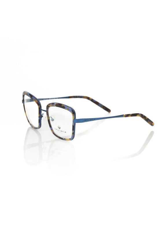 Frankie Morello Chic Blue Havana Square Eyeglasses - Ellie Belle