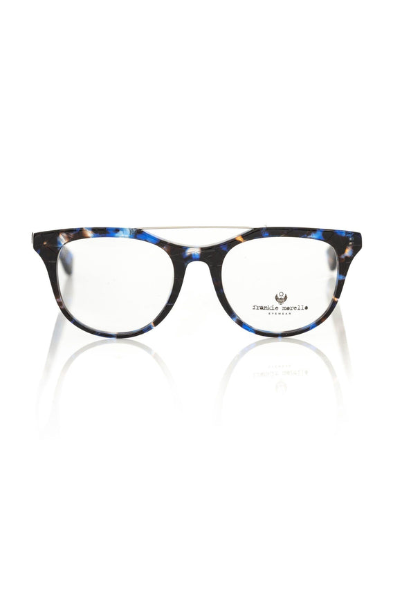 Frankie Morello Chic Blue Havana Wayfarer Eyeglasses - Ellie Belle