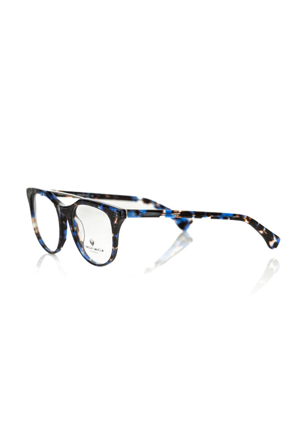 Frankie Morello Chic Blue Havana Wayfarer Eyeglasses - Ellie Belle