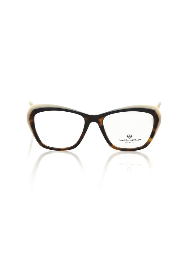 Frankie Morello Chic Cat Eye Cream-and-Turtle Pattern Eyeglasses - Ellie Belle