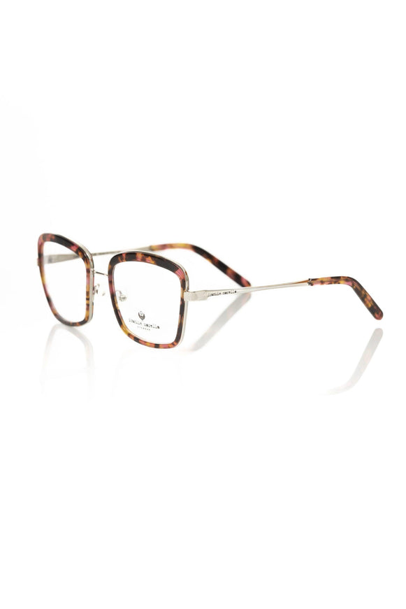 Frankie Morello Chic Red Havana Pattern Square Eyeglasses - Ellie Belle