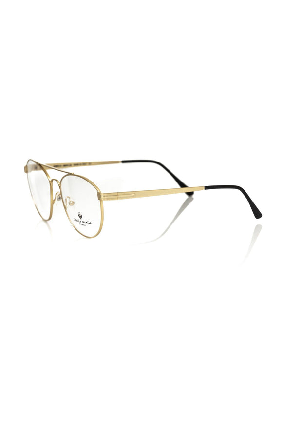 Frankie Morello Elegant Aviator Eyeglasses with Matt Gold Finish - Ellie Belle