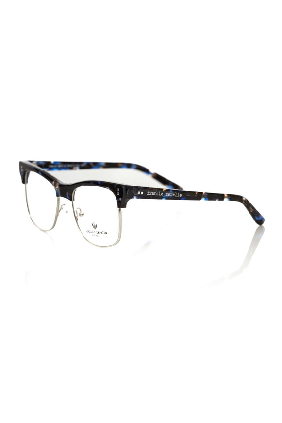 Frankie Morello Elegant Clubmaster Blue Fantasy Eyeglasses - Ellie Belle