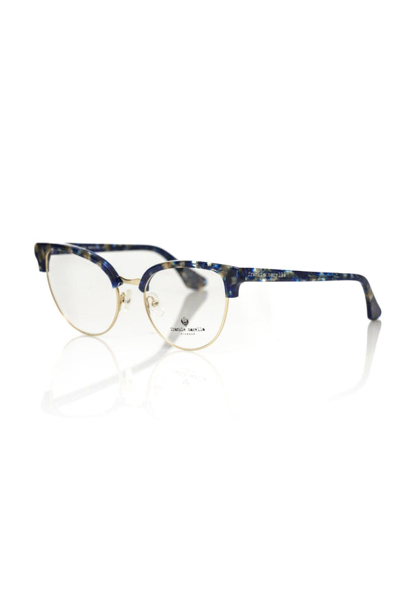 Frankie Morello Elegant Clubmaster Blue Pearl Eyeglasses - Ellie Belle