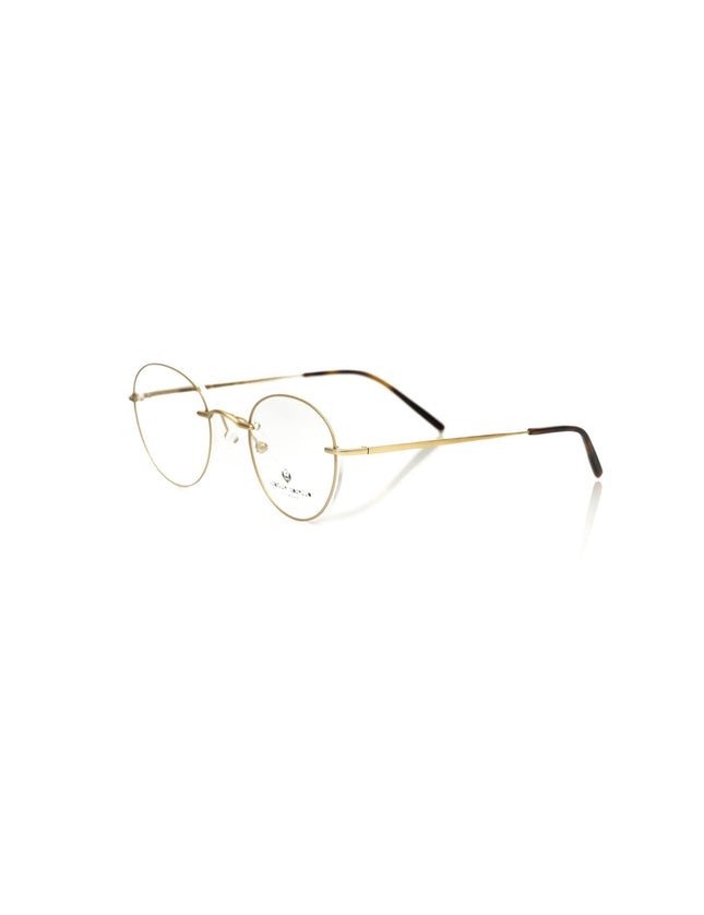 Frankie Morello Elegant Matt Gold Round Eyeglasses - Ellie Belle