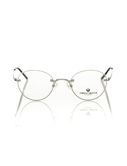 Frankie Morello Elegant Silver Round Metal Eyeglasses - Ellie Belle