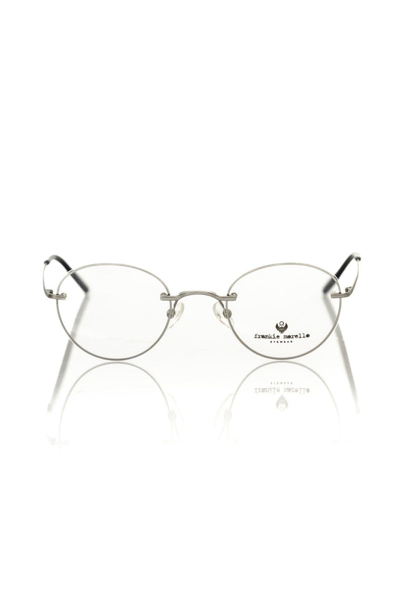 Frankie Morello Elegant Silver Round Metal Eyeglasses - Ellie Belle