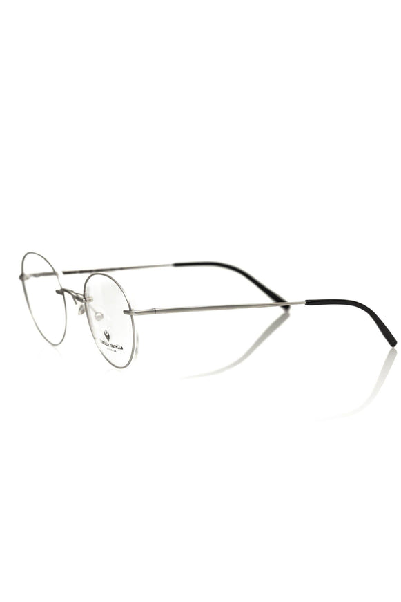 Frankie Morello Elegant Silver Round Metal Eyeglasses - Ellie Belle