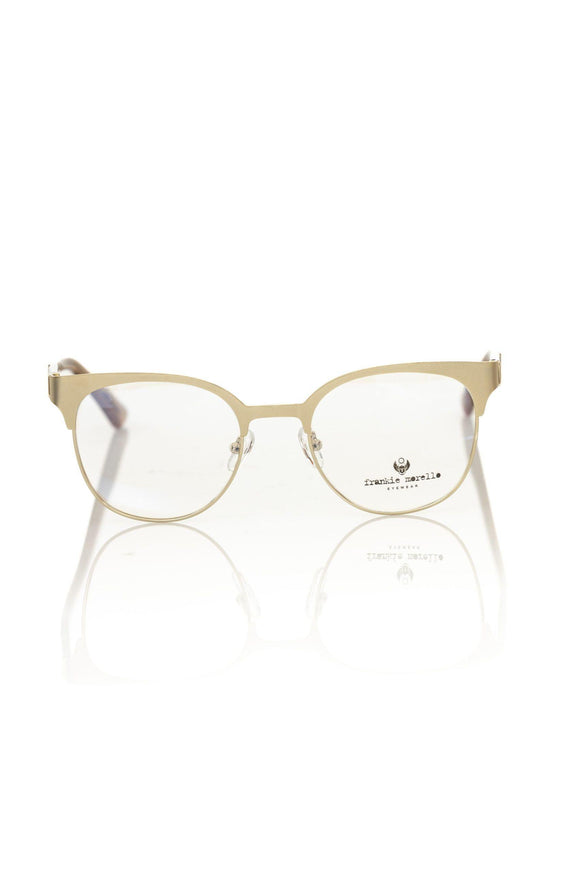 Frankie Morello Gold Geometric Clubmaster Eyeglasses - Ellie Belle