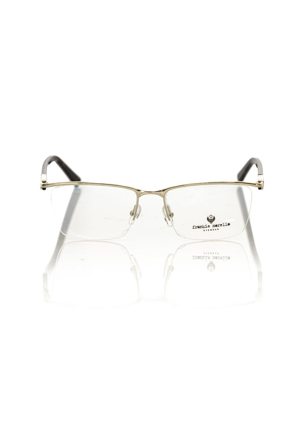 Frankie Morello Gold-Hued Clubmaster Eyeglass Frames - Ellie Belle