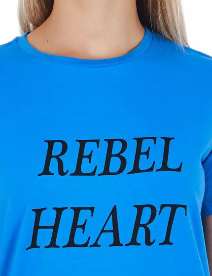 Frankie Morello Light Blue Cotton Tops & T-Shirt - Ellie Belle