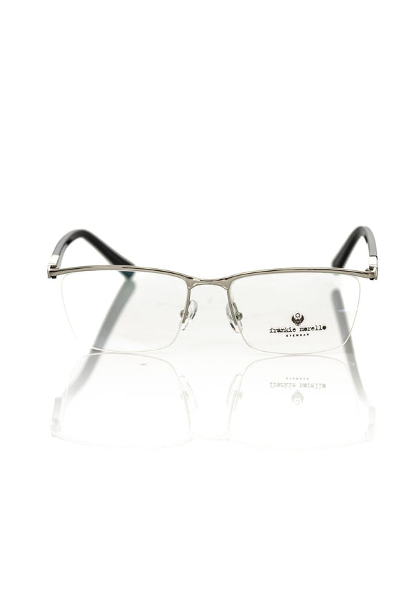 Frankie Morello Sleek Clubmaster Metal Eyeglasses - Ellie Belle