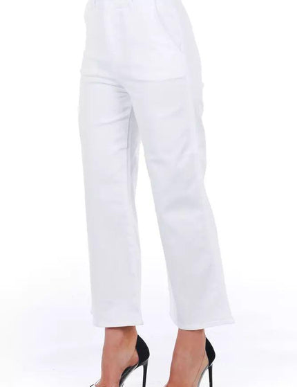 Frankie Morello White Cotton Jeans & Pant - Ellie Belle