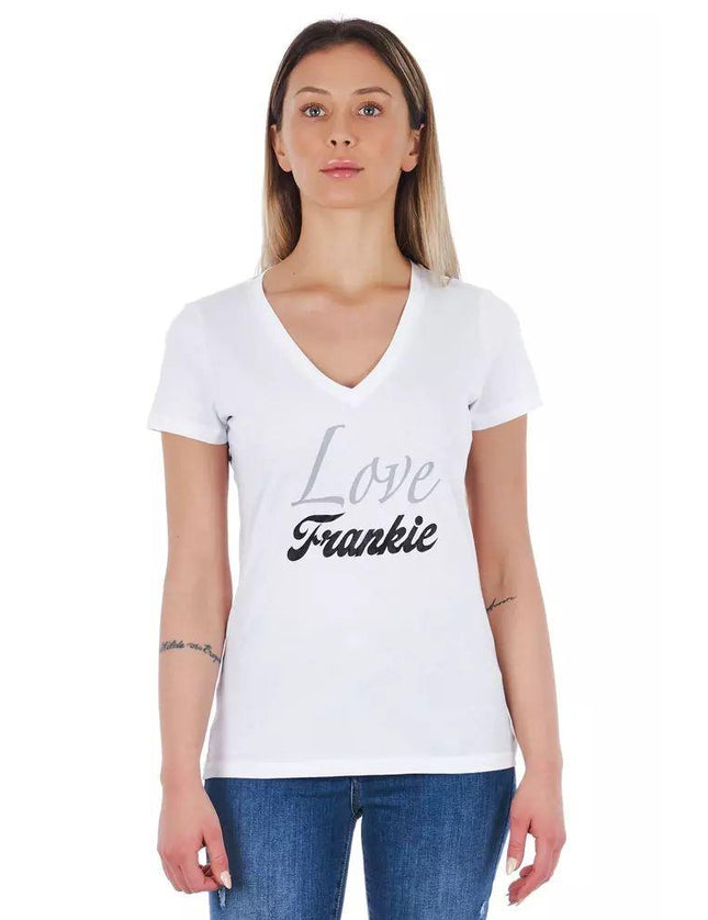 Frankie Morello White Cotton Tops & T-Shirt - Ellie Belle