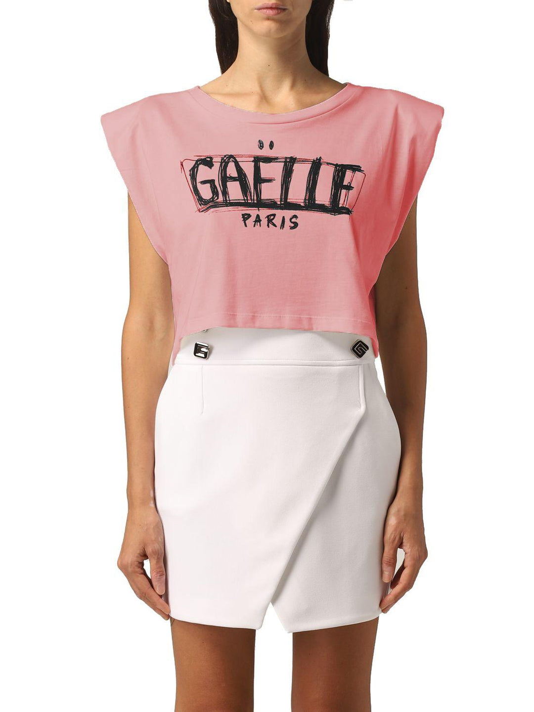 Gaelle Pink Cotton Tops & T-Shirt - Ellie Belle