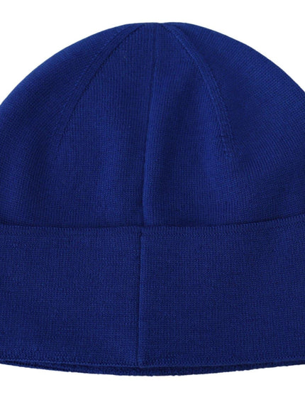 Givenchy Blue Wool Unisex Winter Warm Beanie Hat - Ellie Belle