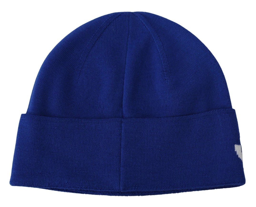 Givenchy Blue Wool Unisex Winter Warm Beanie Hat - Ellie Belle