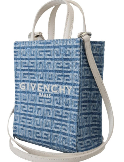 Givenchy Light Blue Coated Canvas Vertical Mini Shoulder Bag - Ellie Belle