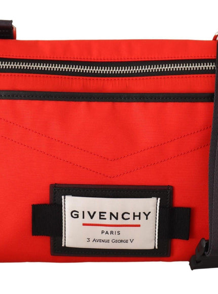Givenchy Red Polyamide Downtown Flat Crossbody Bag - Ellie Belle