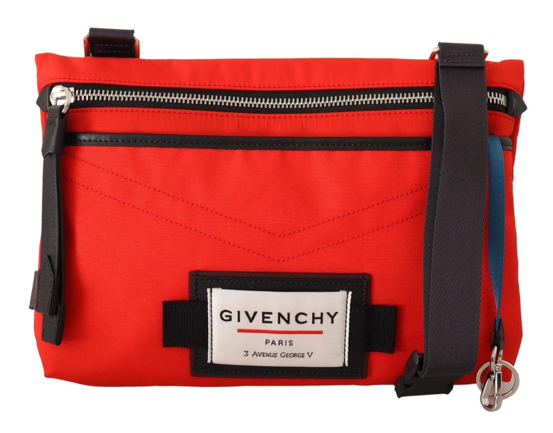 Givenchy Red Polyamide Downtown Flat Crossbody Bag - Ellie Belle