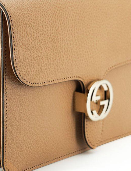 Gucci Beige Calf Leather Dollar Shoulder Bag - Ellie Belle