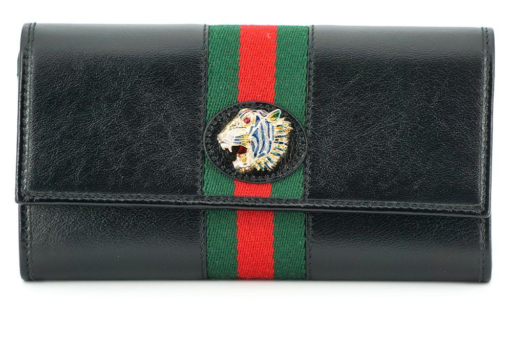 Gucci Black Leather Rajah Wallet - Ellie Belle