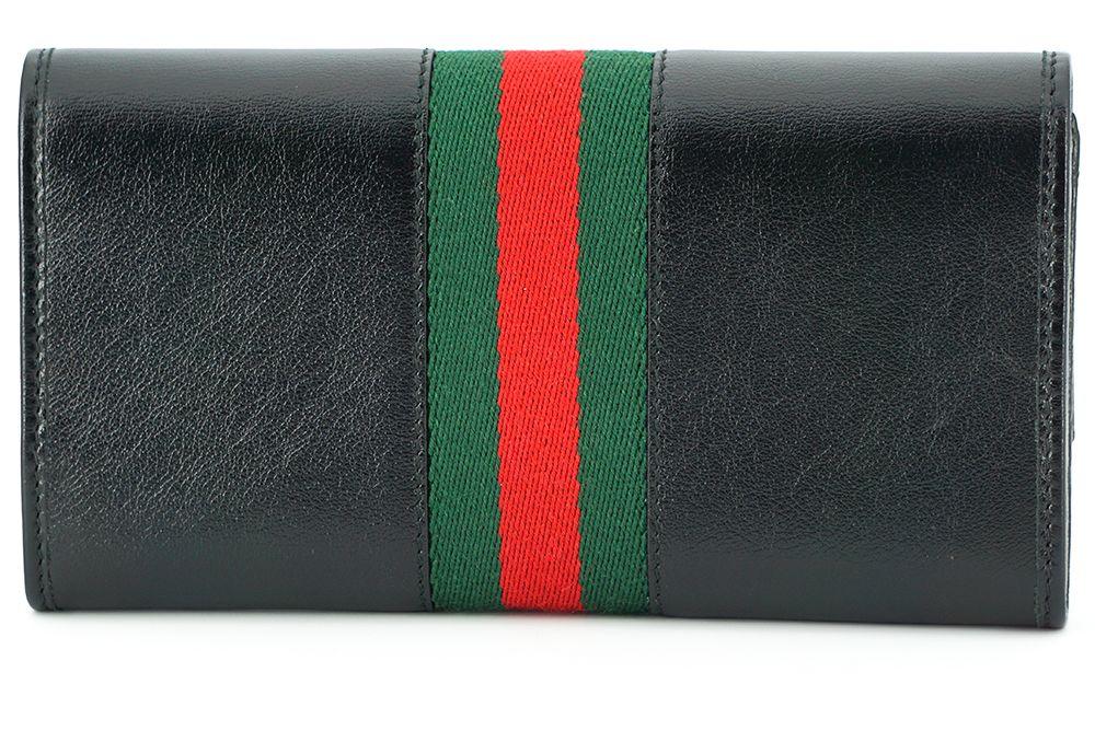 Gucci Black Leather Rajah Wallet - Ellie Belle