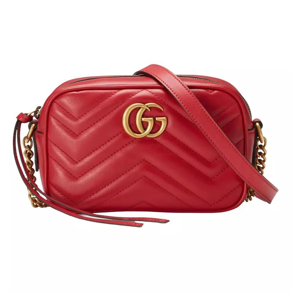 Gucci Red Leather Crossbody Bag - Ellie Belle